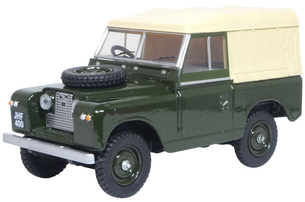 Oxford Diecast Land Rover Series II SWB Canvas Bronze Green 1:43