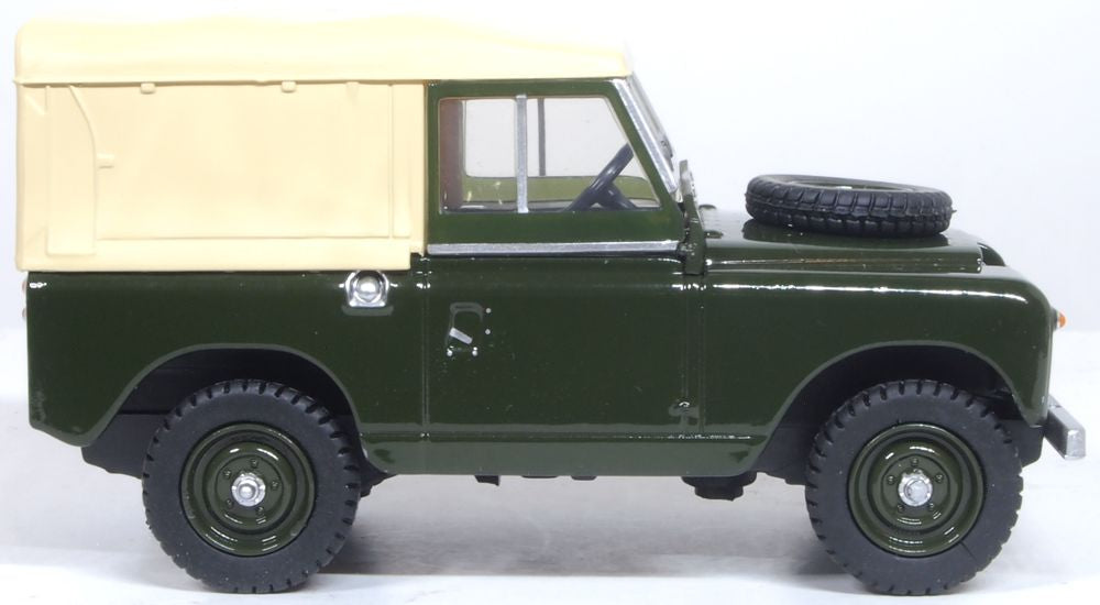 Oxford Diecast Land Rover Series II SWB Canvas Bronze Green 1:43