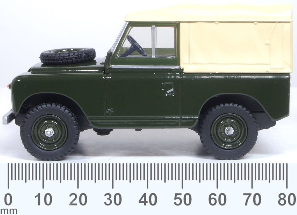 Oxford Diecast Land Rover Series II SWB Canvas Bronze Green 1:43