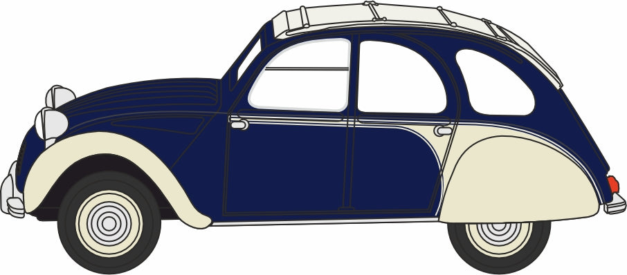 Oxford Diecast Citroen 2CV Dolly Blueberries & Cream  1:76