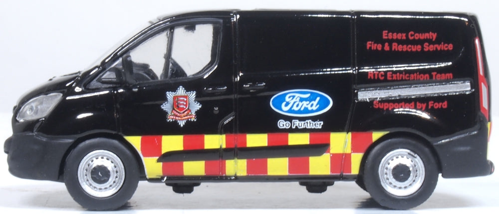 Model of the Ford Transit Custom Essex Fire & Rescue Service by Oxford at 1:76 scale.