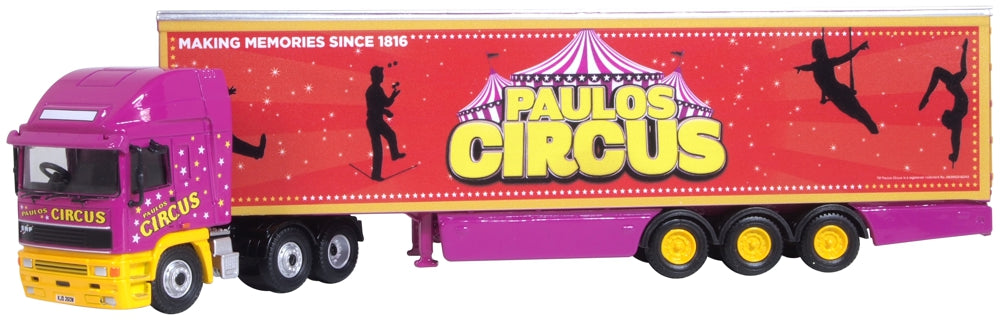 Oxford Diecast Paulos Circus ERF EC Box Trailer