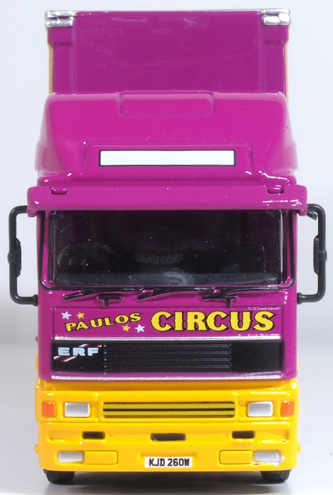 Oxford Diecast Paulos Circus ERF EC Box Trailer