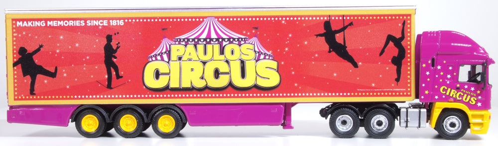 Oxford Diecast Paulos Circus ERF EC Box Trailer