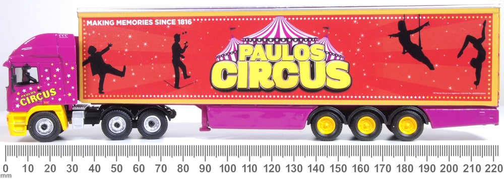 Oxford Diecast Paulos Circus ERF EC Box Trailer