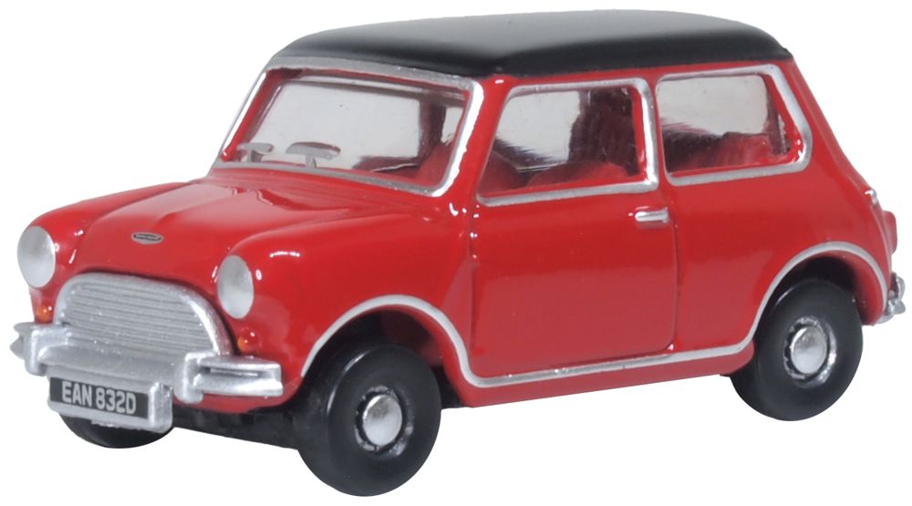 Oxford Diecast Austin Cooper Mini Tartan Red/Black