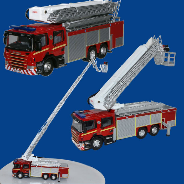 Oxford Diecast Merseyside F & R service Scania Aerial Rescue Pump - 1: