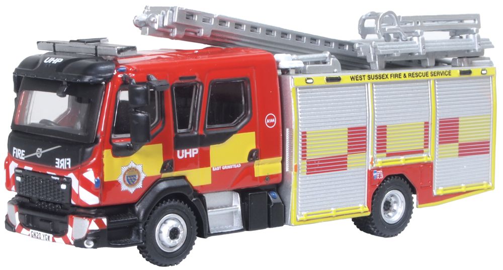 Oxford Diecast Volvo Fl Emergency One Pump Ladder West Sussex Fire Rescue