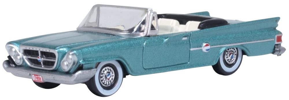 Oxford Diecast 1961 Chrysler 300 Convertible (open) Tahitian Turquoise