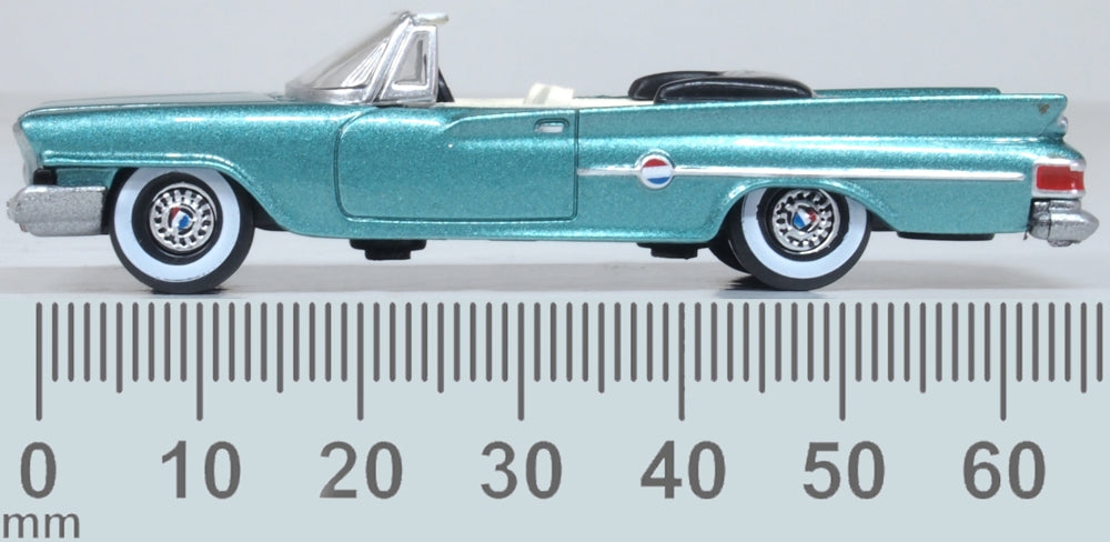 Oxford Diecast 1961 Chrysler 300 Convertible (open) Tahitian Turquoise