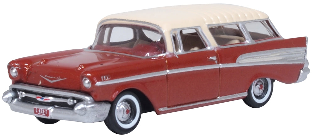 Oxford Diecast 1957 Chevrolet Nomad Adobe Beige/sierra Gold