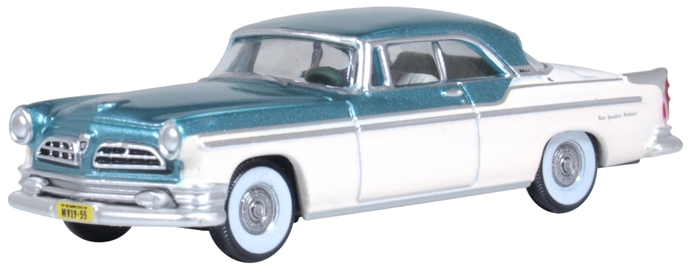 Oxford Diecast  Chrysler New Yorker Deluxe Coupe St. Regis 1955 Jade Green/Platinum 1:87