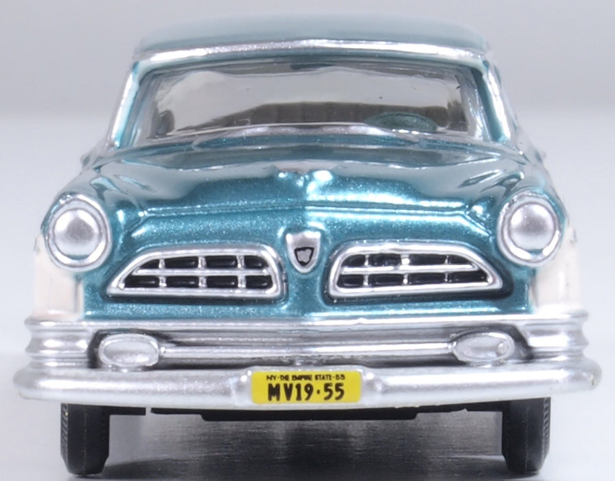 Oxford Diecast  Chrysler New Yorker Deluxe Coupe St. Regis 1955 Jade Green/Platinum 1:87