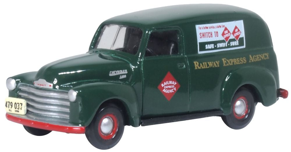 Oxford Diecast 1950 Chevrolet Panel Van Railway Express Agency