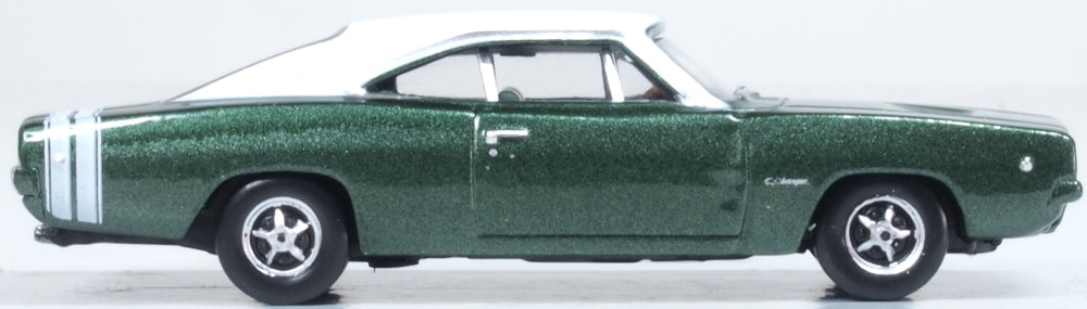 Oxford Diecast 1968 Dodge Charger Racing Greenand White