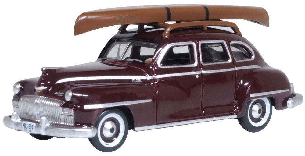 Oxford Diecast  Desoto Suburban 1946/8 (Canoe) Royal Maroon 1:87