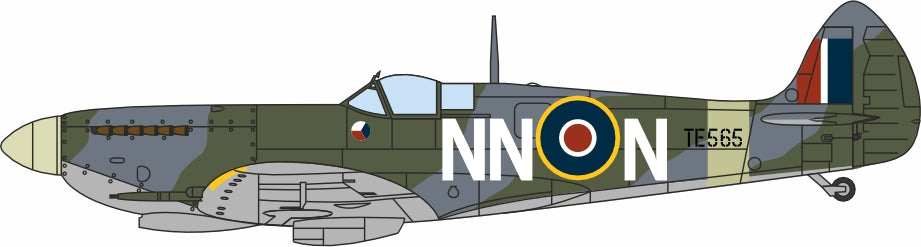 Oxford Diecast 1945 Spitfire Ixe Raf No.310 (czech) Sqn. Manston 1:72