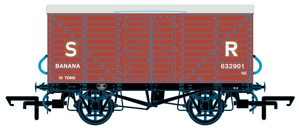 Oxford Rail GE Banana Van - Patched SR 632901 1:76