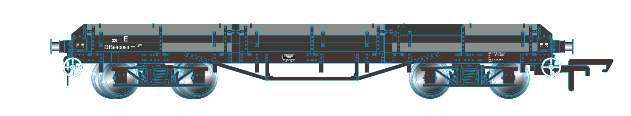 Oxford Rail Pilchard Wagon - BR Weathered DR990084 1:76