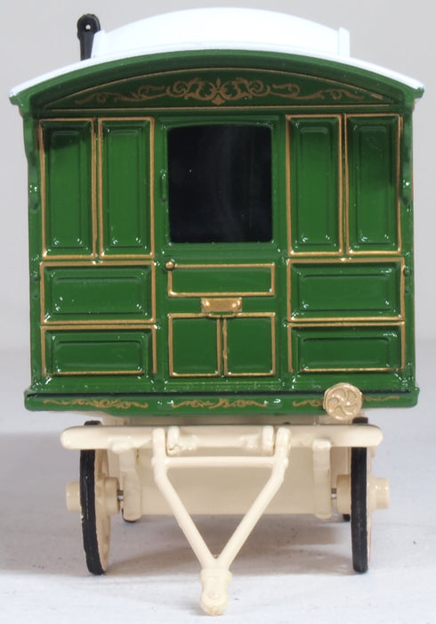 Oxford Diecast Showmans Living Wagon Green/cream