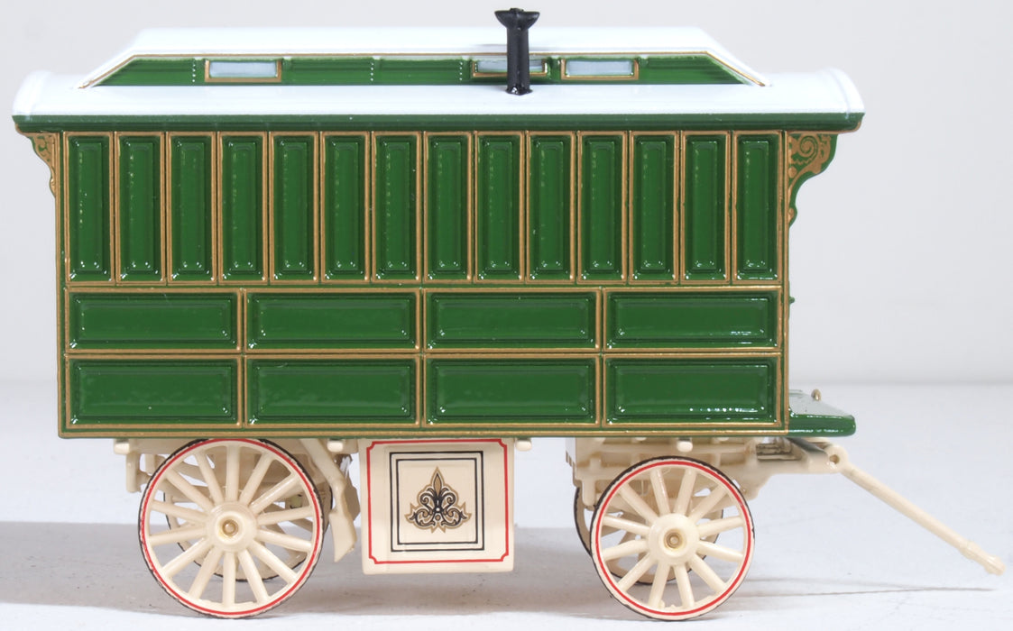 Oxford Diecast Showmans Living Wagon Green/cream