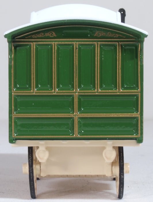 Oxford Diecast Showmans Living Wagon Green/cream