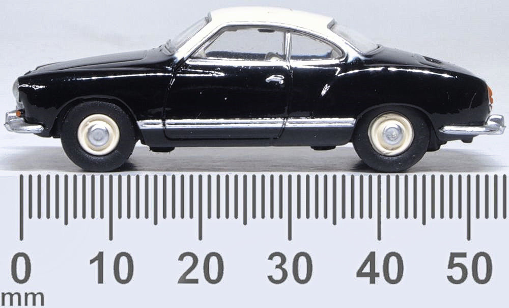 Oxford Diecast Black & Lotus White VW Karmann Ghia 76KG002