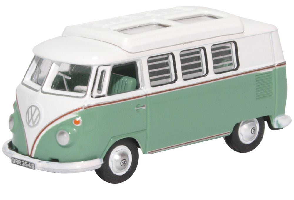 OXFORD DIECAST 1:76 Scale VW T1 Camper Turquoise and White — Oxford Diecast